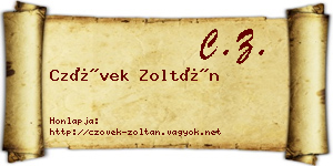 Czövek Zoltán névjegykártya